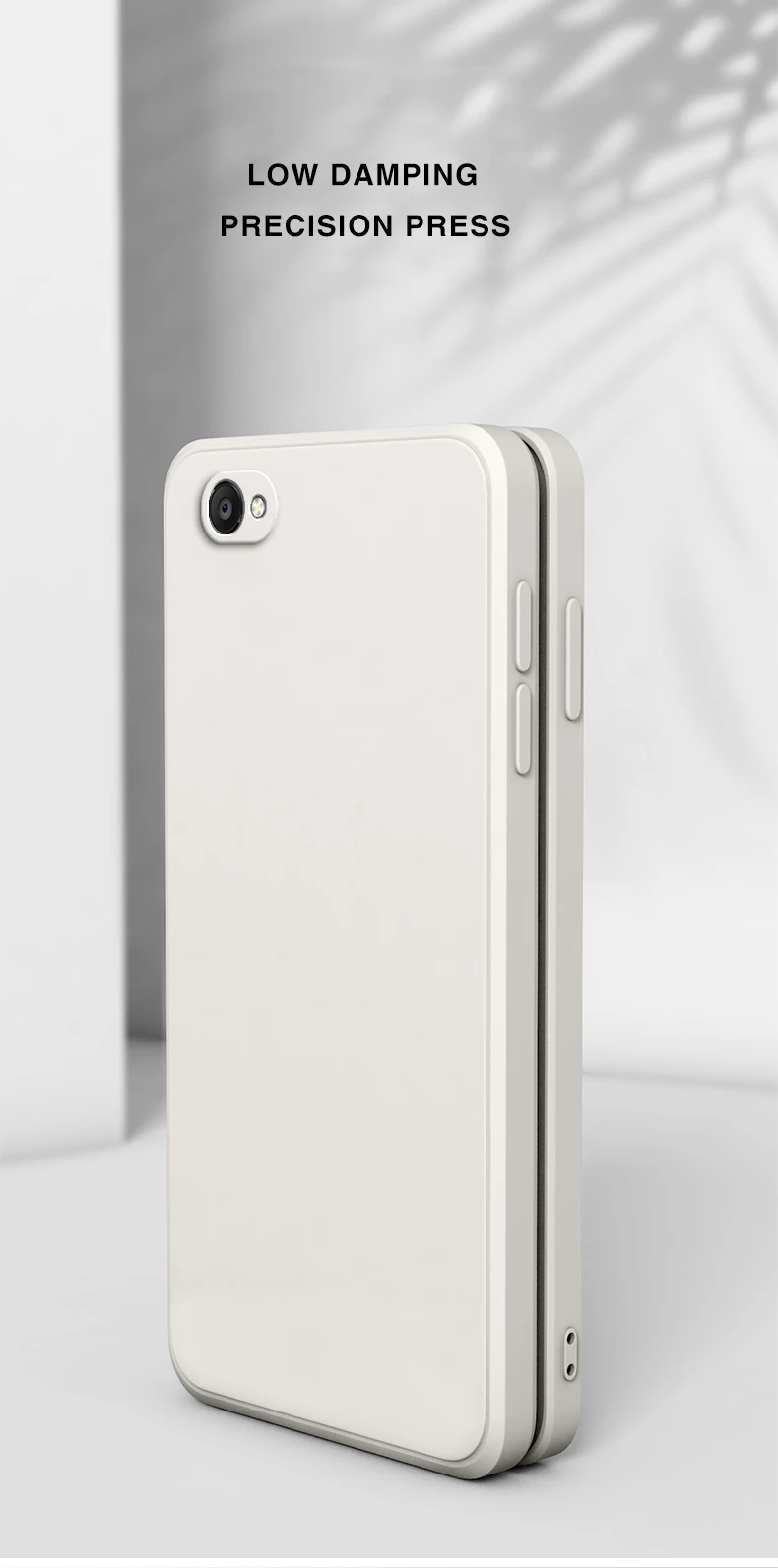 Quadratische flüssige Silikon-Softhülle für iPhone 6, 6S, 7, 8 Plus SE 2020 2022, Siquare Luxus-Klassiker-Telefonabdeckung Funda – Detail 5