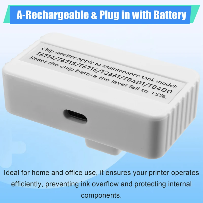 T04D1 Onderhoud Tank Chip Resetter Voor T6714 T6715 T6716 T3661 T04D0 Afval Inkttank Chip Reset Tool EEN