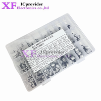 400pcs SMD Aluminum Electrolytic Capacitor Assortment Kit 24Values 1UF-1000UF 6.3V-50V Capacitance Sample Set with box