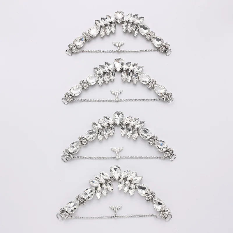 Free Shipping 12 pcs/lot Rhinestone Shoe Buckle Apparel Buckle Bridal Bikini Connector Headband Connector LWHB051