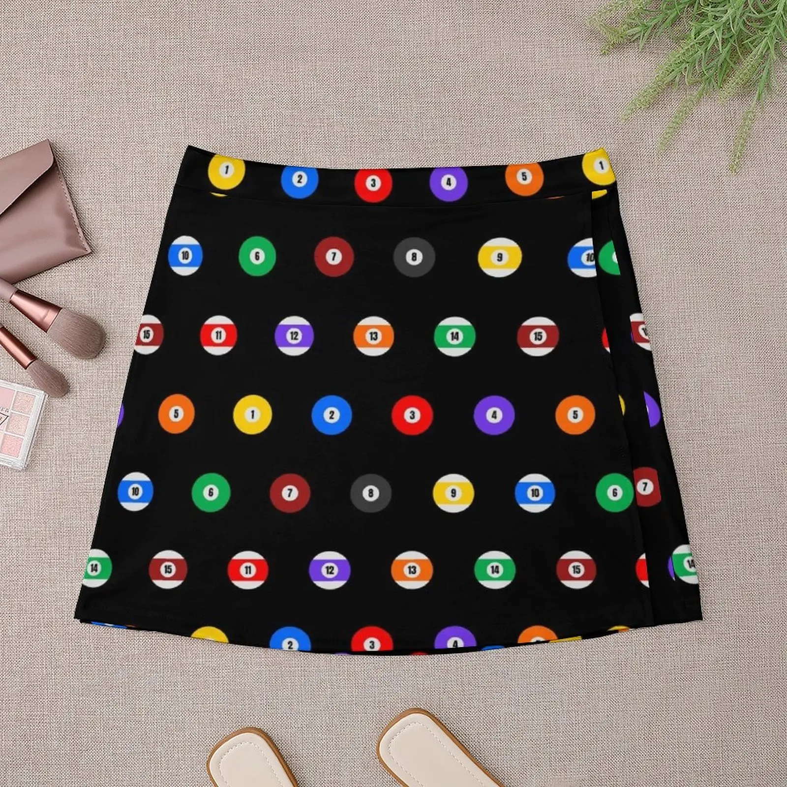 Billiards Pool Balls Numbers Mini Skirt Women's dress Korean clothing skirts for women 2025 Woman clothing Mini Skirt