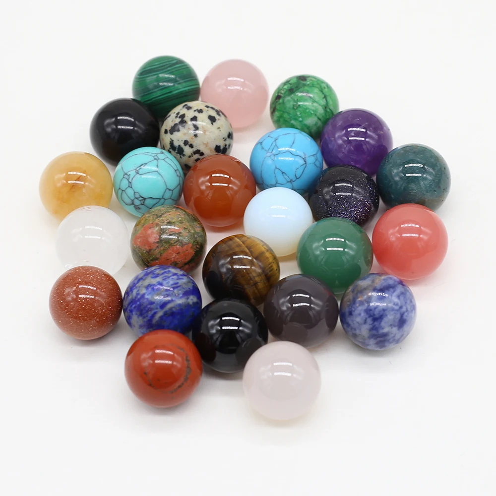 Mini Natural Crystal Ball Round Non-porous Rose Quartz Opal Transfer Balls Polished Gem Energy Mineral Home Fish Tank Decoration