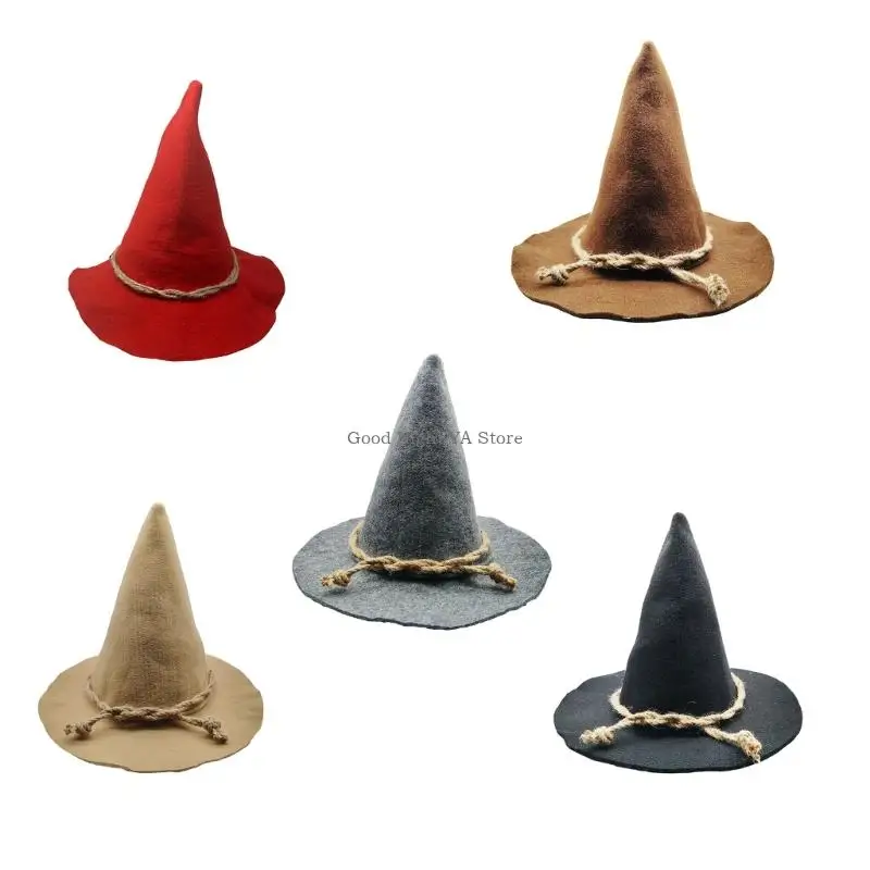 

Fancy Lolitas Witch Hat Breathable Scarecrows Witch Hat Gothicism Styles Hat for Halloween Lover