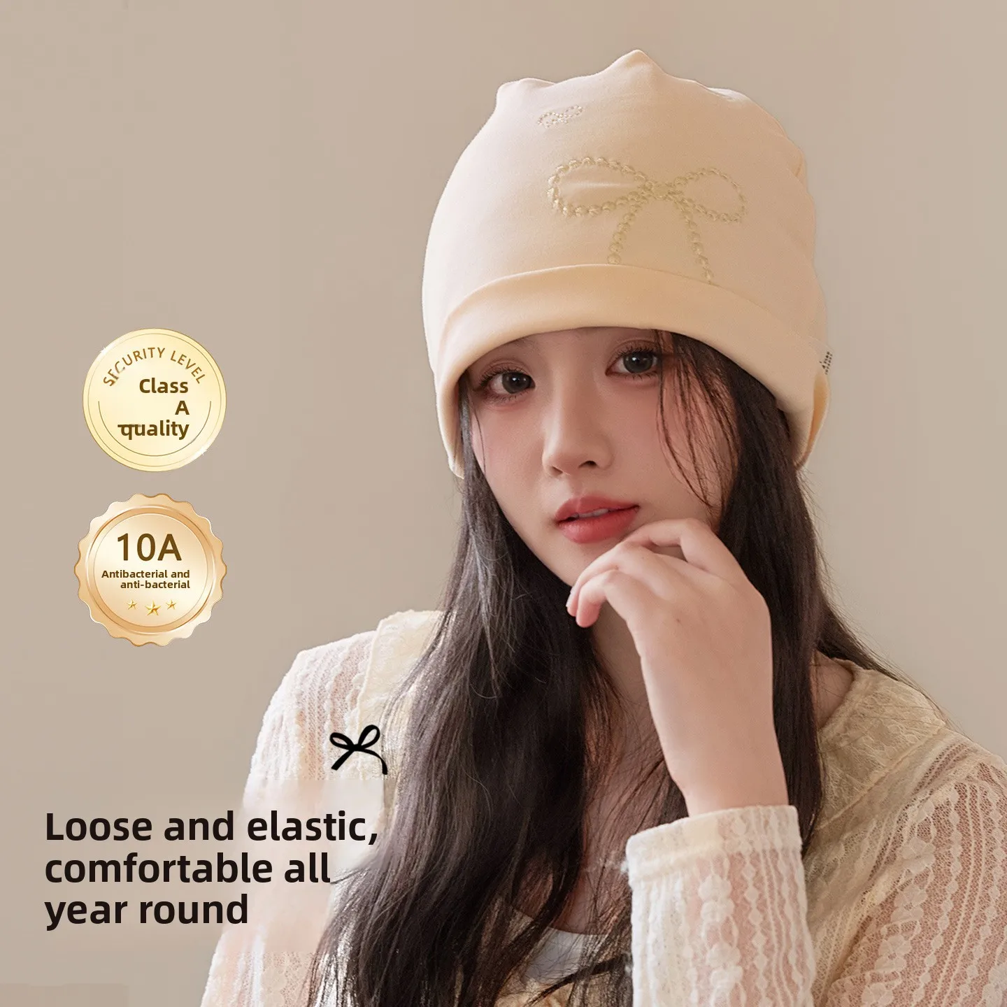 Postpartum Cap Women's Cotton Overhead Windproof Warm Headwear for Sleeping in Air-conditioned Room Baby Face Concealing