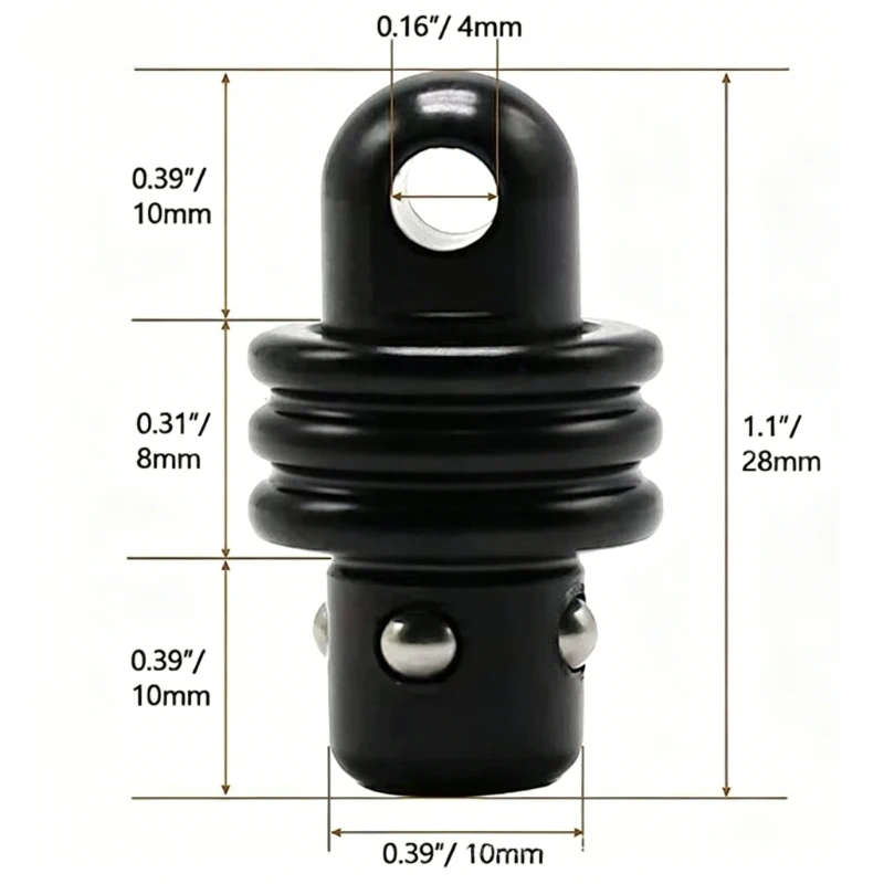 1Pcs QD Adapter Studs QD Sling Swivel Stud Push Button QD Connectors 360 Rotation Buckle Adapter for Sling Straps Belts Airsoft