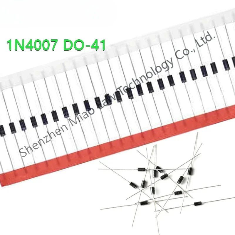 

Diodo rectificador de alta calidad, 1N4007, 100, 1A, 4007 V DO-41, IN4007, 1n4007, 1000 unidades