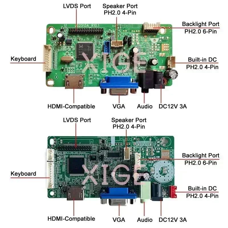 For HSD100IFW4 HSD101PFW2 LCD Monitor Driver Controller Board VGA Kit Matrix HDMI-Compatible Speaker 30-Pin LVDS 1024*600 10.1