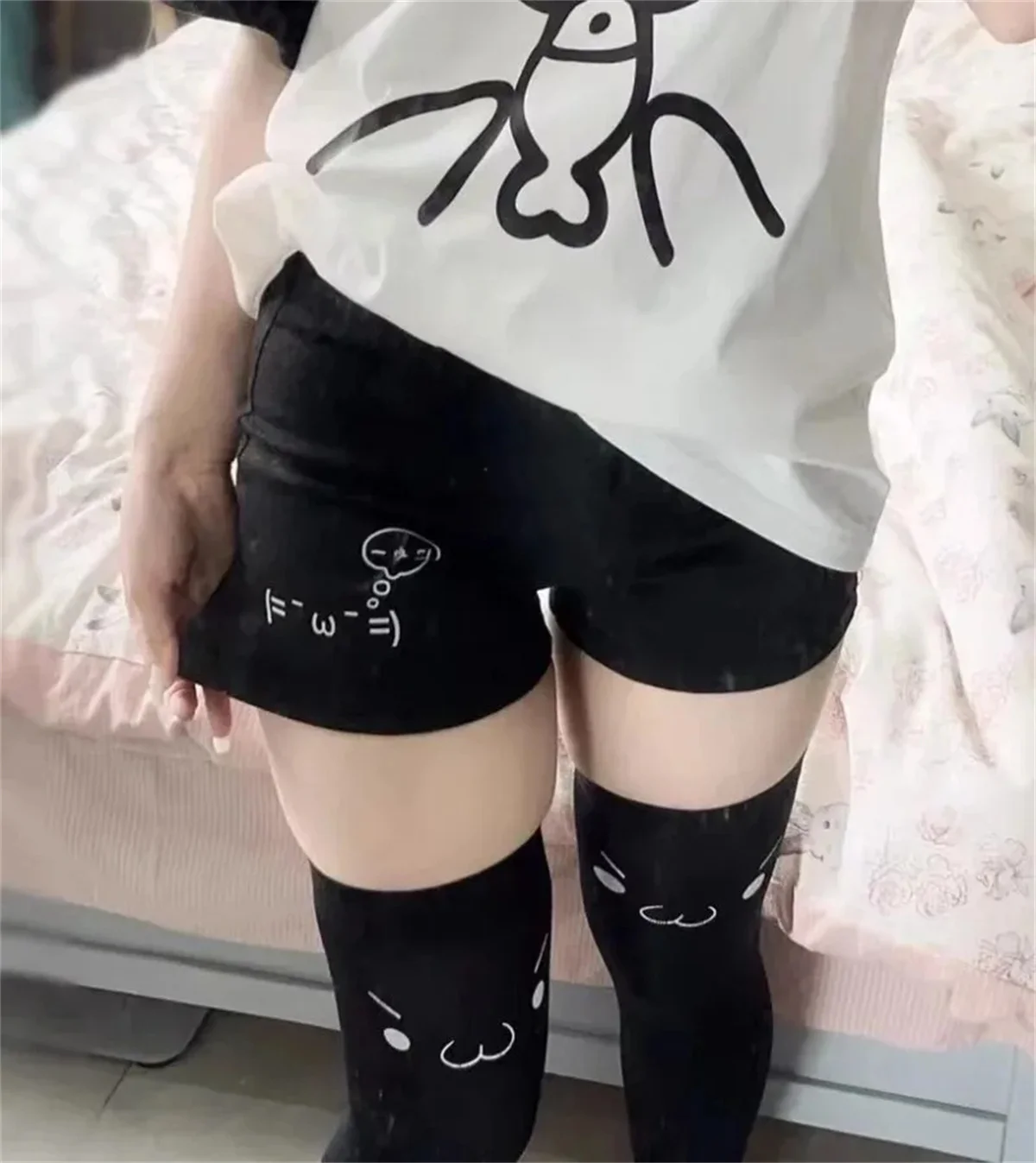 Shorts for Women's Kawaii Women Clothing Japanese Summer Short Pant Print Drawstring Casual Y2k Pantalones 2025 Fashion Bottoms
