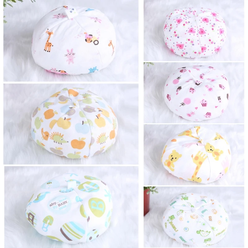 Baby Soft Cotton Tire Hat Newborn Infant Multi Color Pattern Warm Beanie for Toddler Boys Girls Shower Gifts