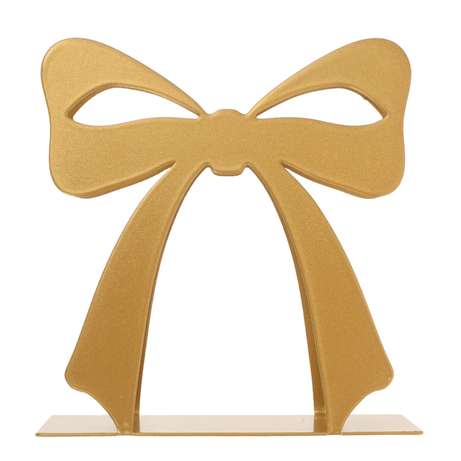 Gold Iron Tissue Holder Vertical Butterfly Bow Decorative Napkin Stand for Kitchen Countertop Dining Room Table Wedding Party