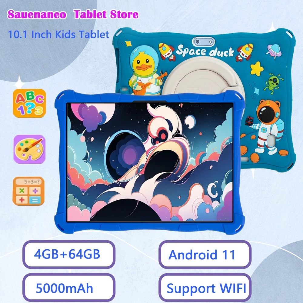 Nouvelle tablette pour enfants de 10.1 pouces Android 11 (extension de 1 to) 4 go de RAM 64 go de ROM 5G WIFI prise en charge Bluetooth double caméra prend en charge tous les langues