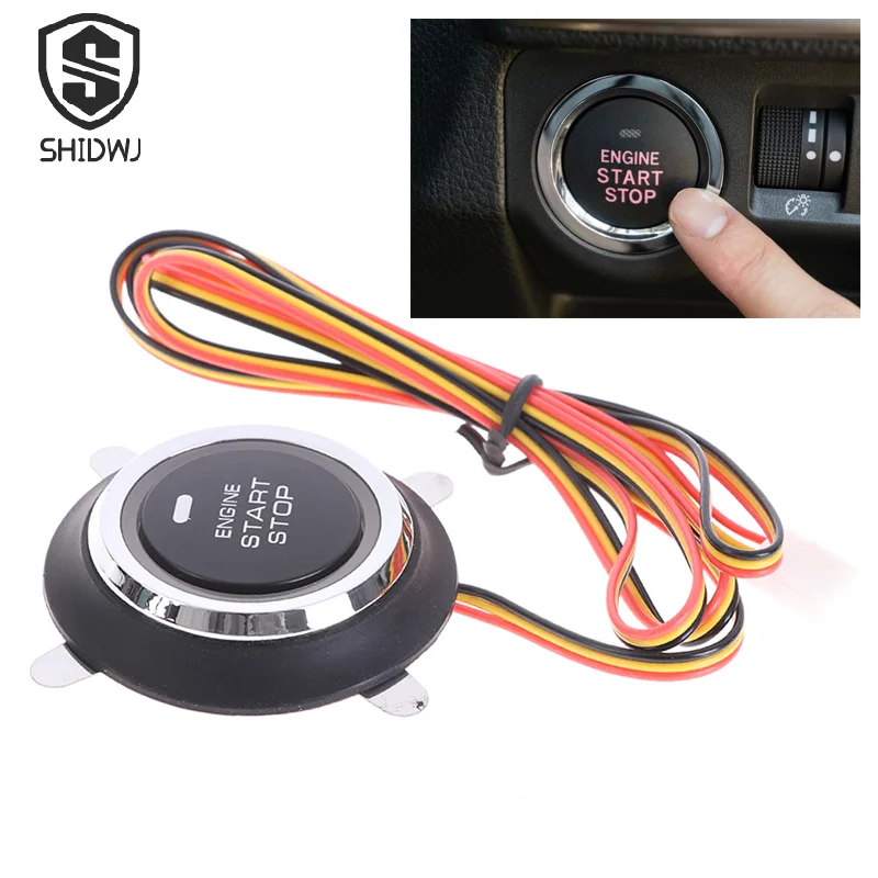 

12 В автоматическая замена двигателя автомобиля, кнопка запуска и остановки, бесключевой доступ, переключатель зажигания, стартер, ATV Racing, автомобильные аксессуары