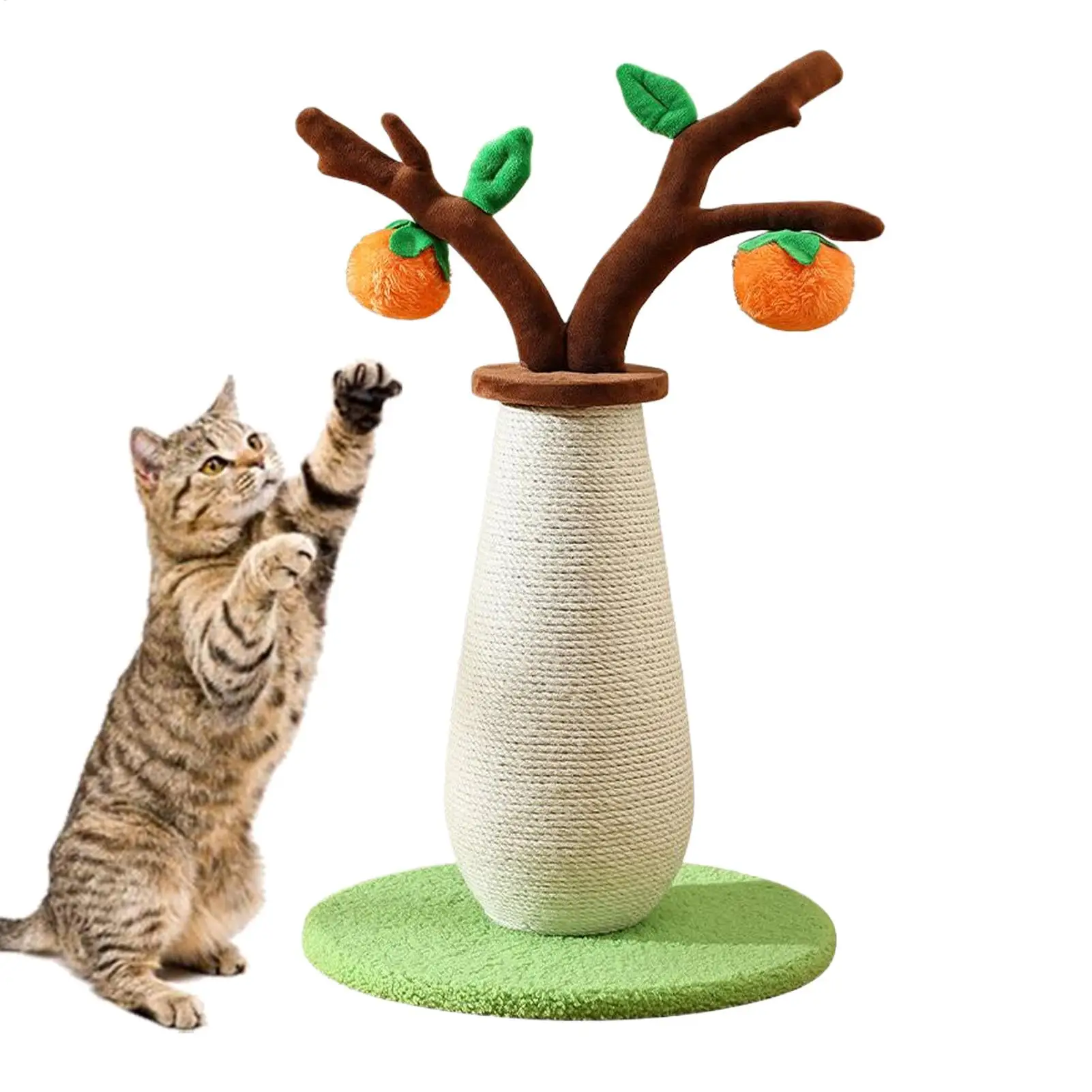 

Когтеточка-башня для кошек с противоскользящим плюшевым основанием, игрушка-когтеточка для дивана, стола, угла, зоны для наполнителя, дома, на Рождество