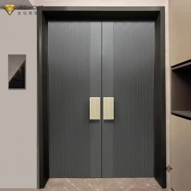 Custom Fine Solid Sound Insulation Stainless Steel Security Door for Exterior Outdoor Residential Home Villa Entry Door