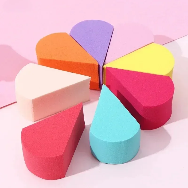 Hot Non Disposable Water Soaked Cosmetics Liquid Foundation Dry Powder Powder Makeup Sponge Petal Shaped Fan Puff Beauty Tols