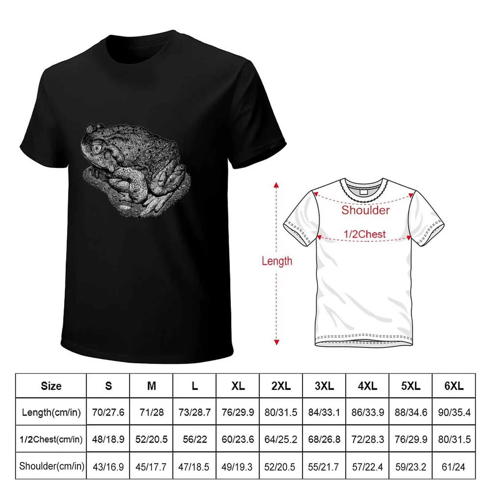 Sonoran Desert Toad T-Shirt blue archive graphic tee shirt Men's cotton t-shirt