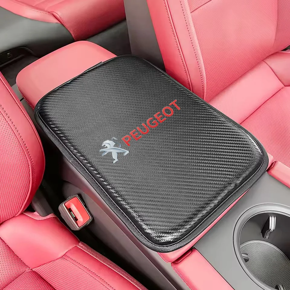 

Car Armrest Pad Auto Seat Arm Rest Storage Protection Cushion Cover For Peugeot 408 4008 308 3008 5008 508 2008 208 301 407 106