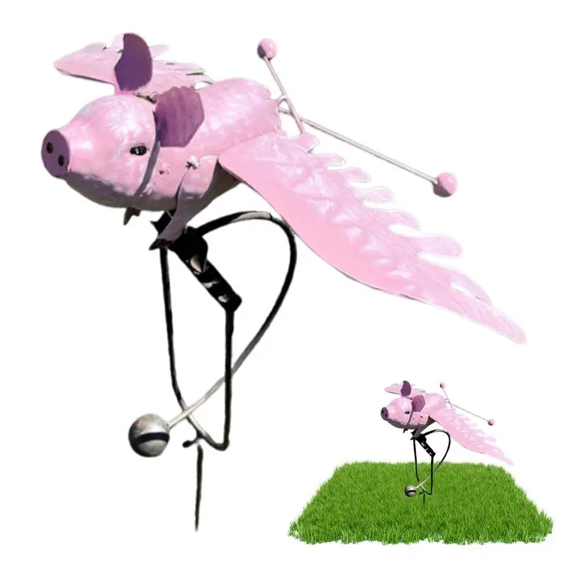 

Kinetic Wind Spinner Creative Kinetic Wind Sculpture Metal Yard Art Cute Decorative Windmills Animal Wind Spinners For Lawn