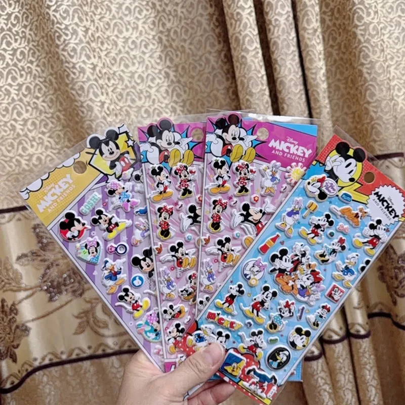 

Disney Mickey Mouse Minnie Mouse Sticker Cute Cartoon 3D Bubble Sticker Handmade Phone Case Water Bottle Friend Birthday Gifts