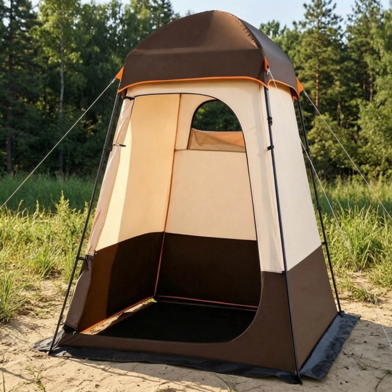 Camping Privacy Tent Tall Elevated Outdoor Privacy Tent Outdoor Shower Shelter with Ventilation Stable Rainproof for Hiking