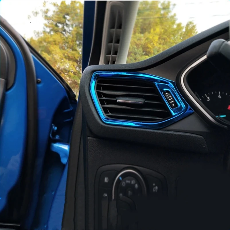 LHD Car Side Air Conditioning AC Outlet Vent Decoration Cover Trim Interior For Ford  Kuga Escape 2020 2021 2022 Accessories