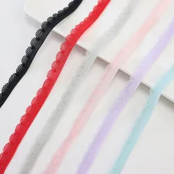 Wholesale 11mm Small Shell Single Edge Loop Lace Stretchy Trim Elastics Spandex Bands Ribbon For Underwear Lingerie Sewing Craft