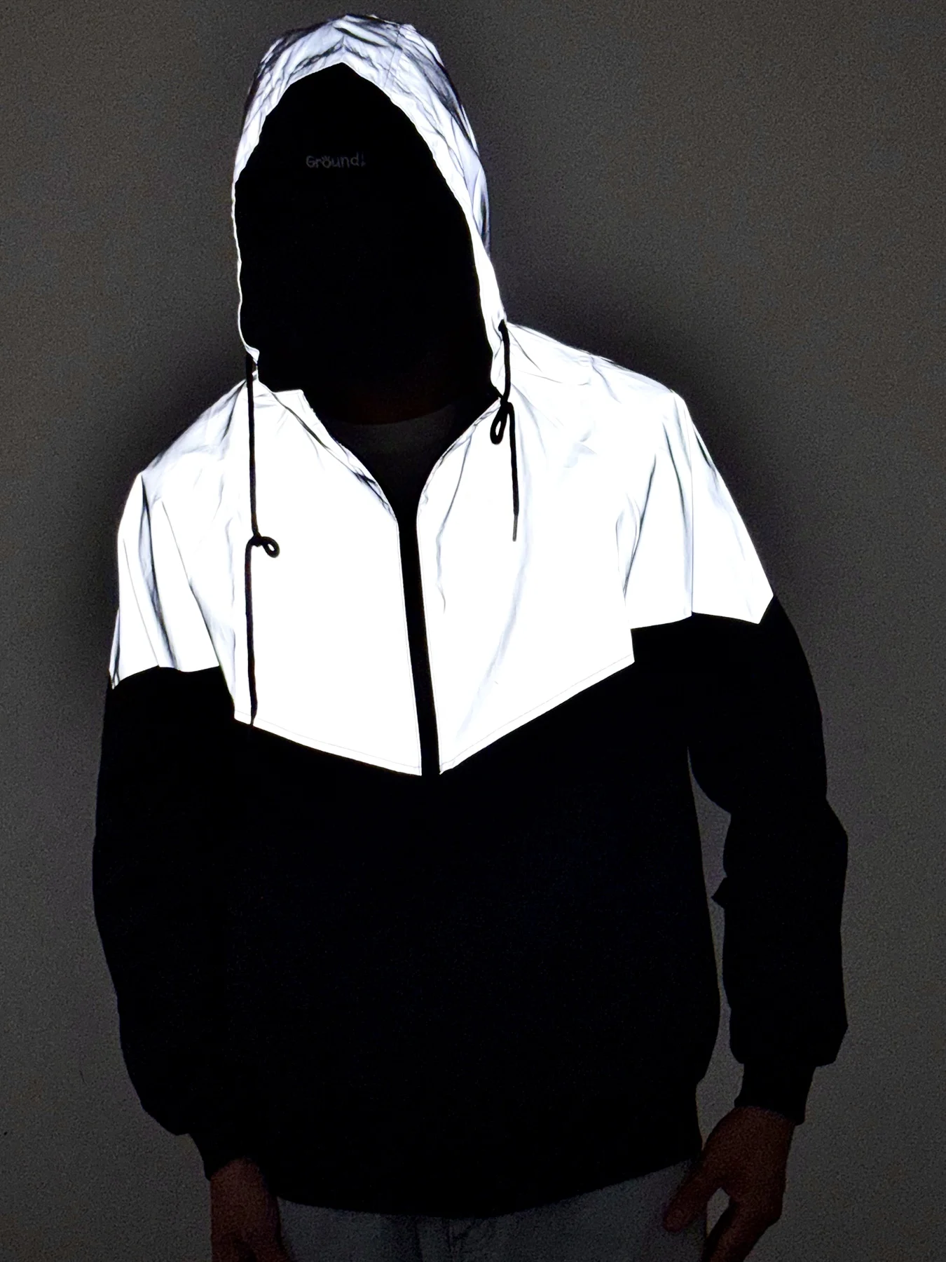 

Reflection Men's Splicing Jacket Spring Autumn New Loose Hooded Casual Jacket Outdoor Jogging Cycling Hip Hop Jacket