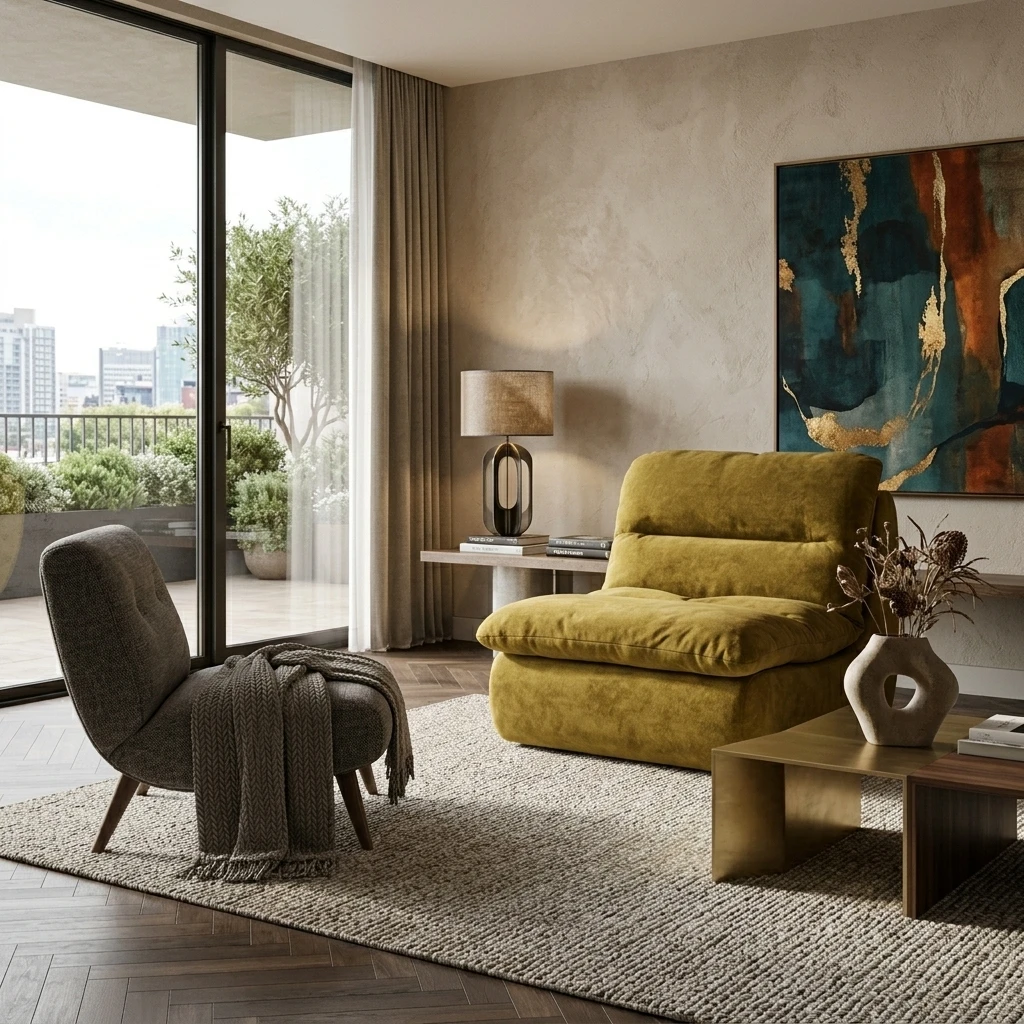 Comfort Lazy Modern Modular Sectional Sofa with Vacuum Compressed Sponge Fabric for Apartment Hotel Villa Living Rooms