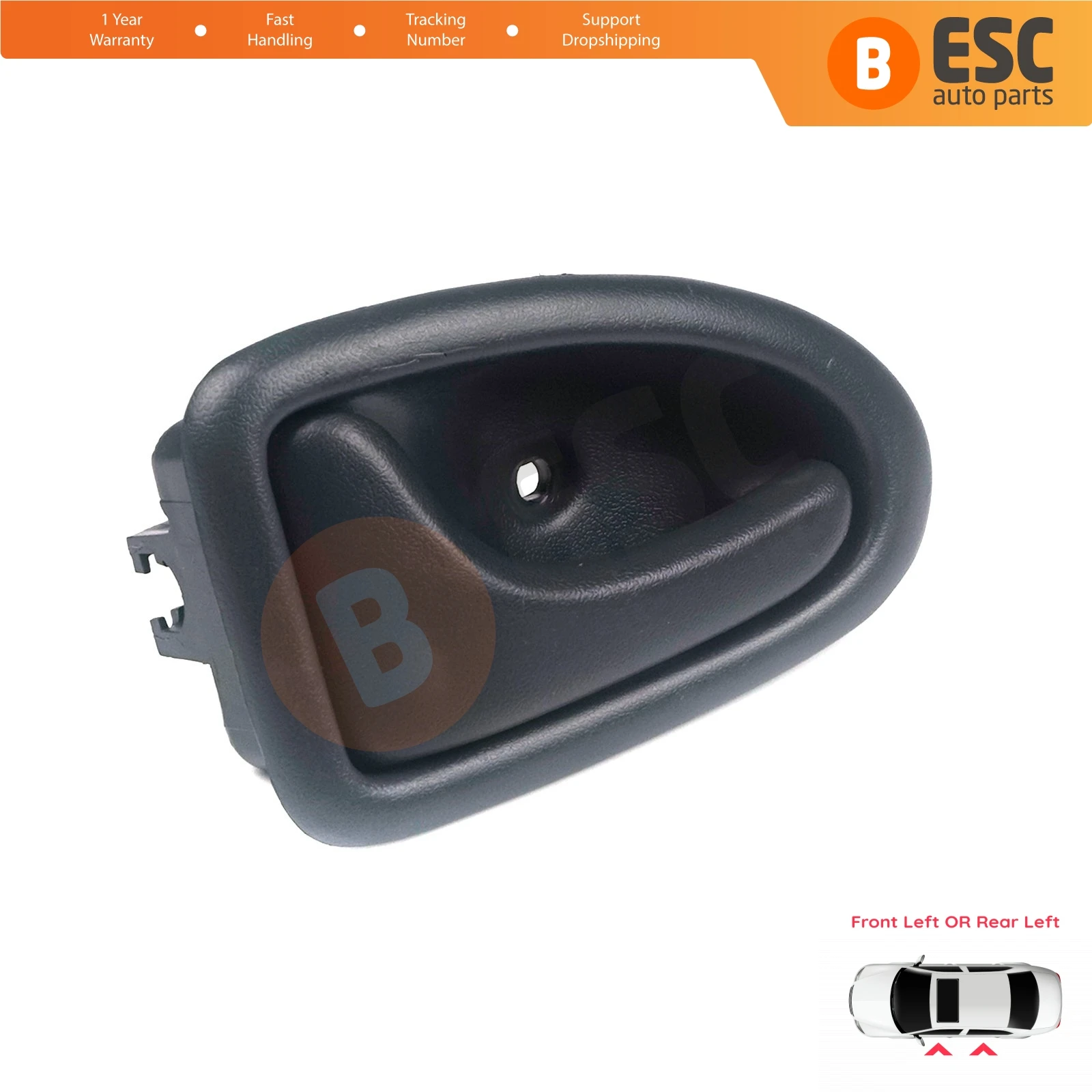 ESC Auto EDP104 Interior Inner Door Handle Opener GRAY COLOR Front OR Rear Left 8200028994 For Renault Megane 1 1995-2002