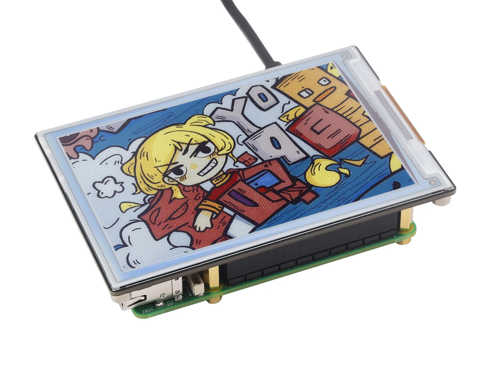 Waveshare 4inch E Ink Spectra 6 (E6) Full color E-Paper Display, 600×400, SPI,Optional For HAT+ Driver Board for Raspberry Pi