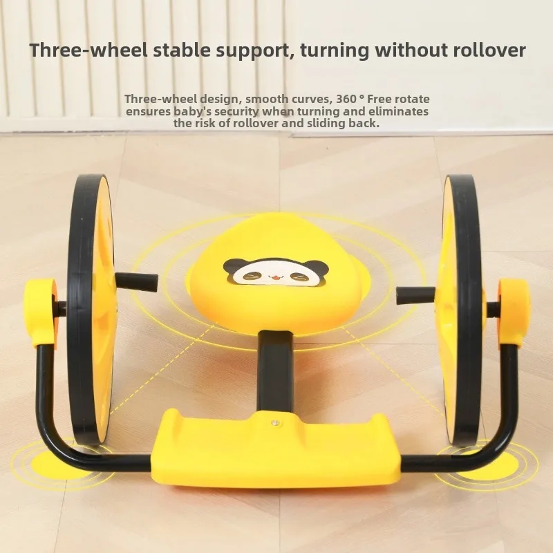 Equipo de entrenamiento sensorial para niños, patinete de 3 ruedas con manivela manual, triciclo giratorio 360, juguete para guardería, escuela, guardería