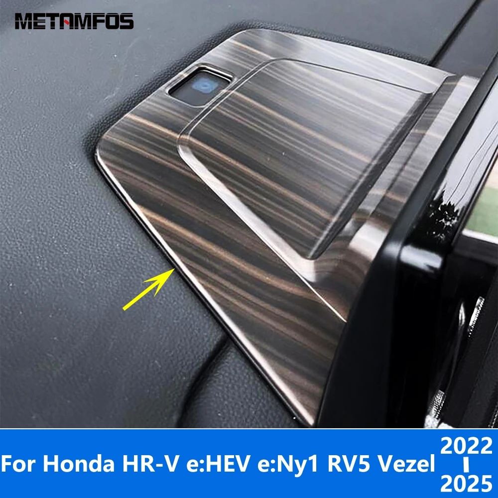 

Наклейка на крышку панели GPS-навигации для Honda HR-V e:HEV e:Ny1 RV5 Vezel 2022-2024 2025, аксессуары из углеродного волокна, Стайлинг автомобиля