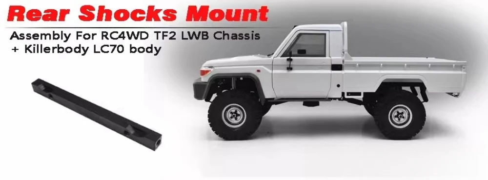 1/10 Crawler truck Rear Shocks Mount Assembly for RC4WD TF2 LWB Chassis + Killerbody lc70 body 1 10 RC Car Upgrade part