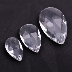 Verre de cristal à facettes en forme de larme, prisme, artisanat, pendentif, perles pour bijoux, lustre de rideau de bricolage, 22mm, 28mm, 38mm