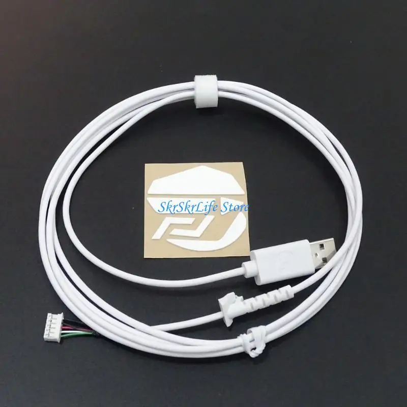 E65E 1Set Mouse Lines Replacement Durable PVC USB Mouse Cable and Mouse Feet for G502 Mouse