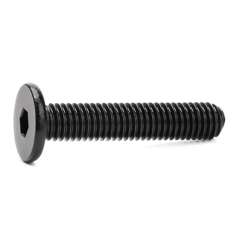 304 Stainless Steel CM Series Ultra Low Flat Head Hex Socket Cap Screws M5 M6 M8 Black Finish Allen Head Bolts