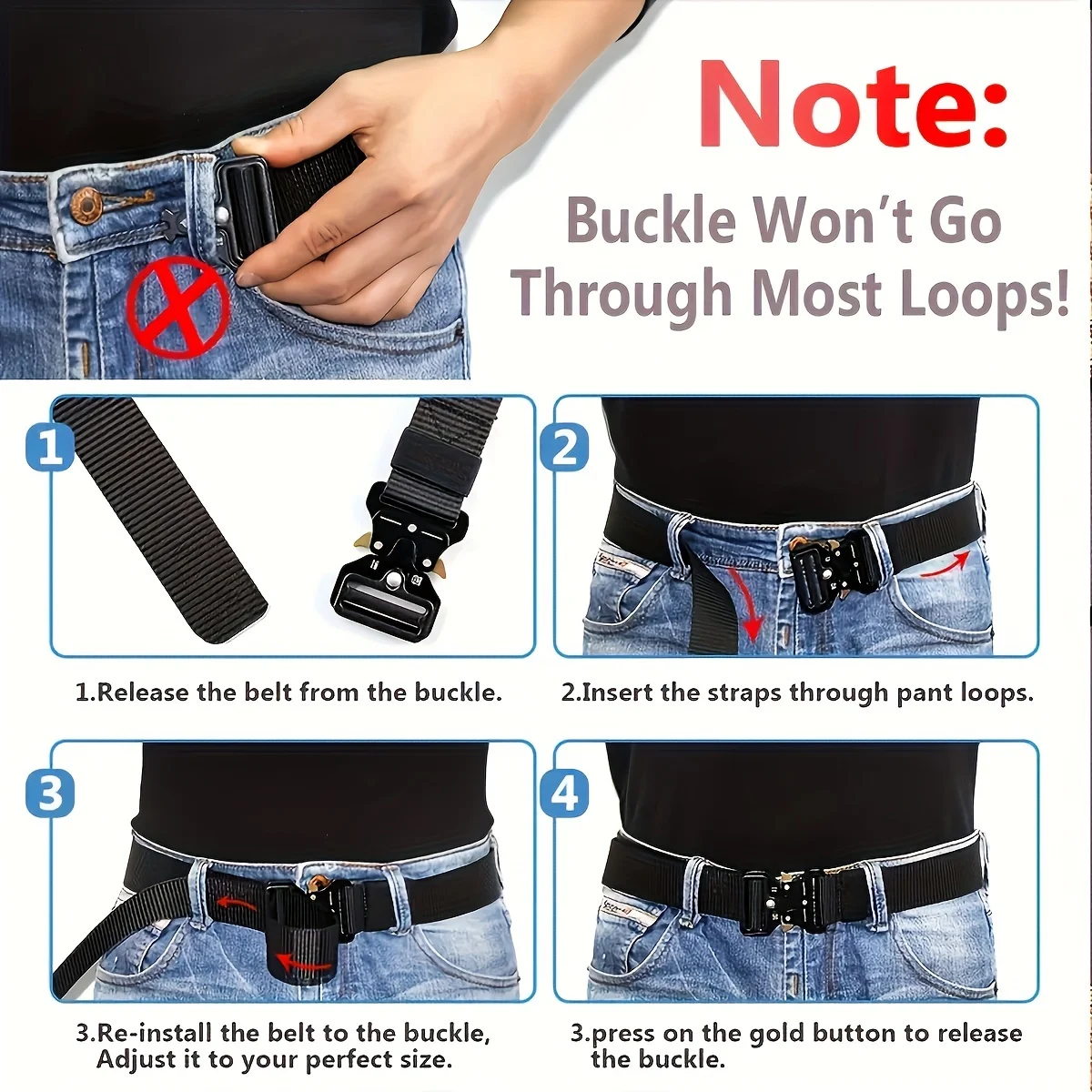 Men's Outdoor Multi Function Belt, High Quality Canvas