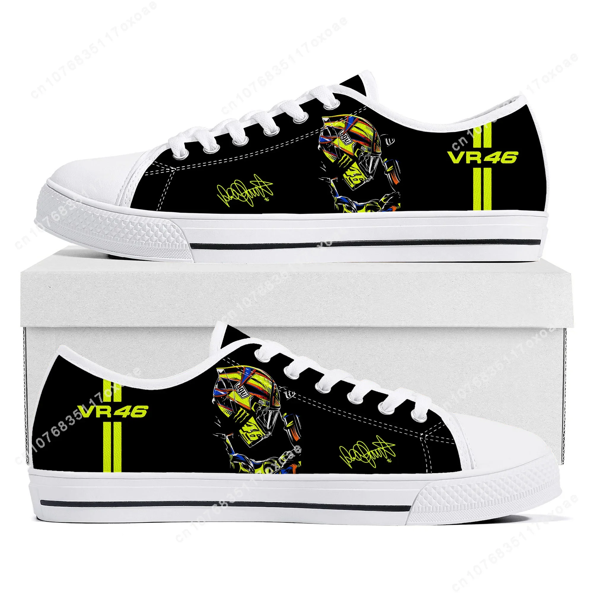 

Italian Motorcycle Racer Rossi Low Top Sneakers Mens Womens Teenager High Quality Canvas Sneaker couple Casual Shoes Custom Shoe