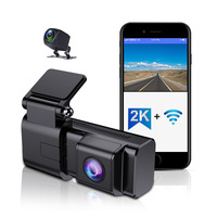 170° HD Dash Cam Dual Lens Smartphone 2K+1080P WiFi  Front and Rear Recording  Parking Monitor