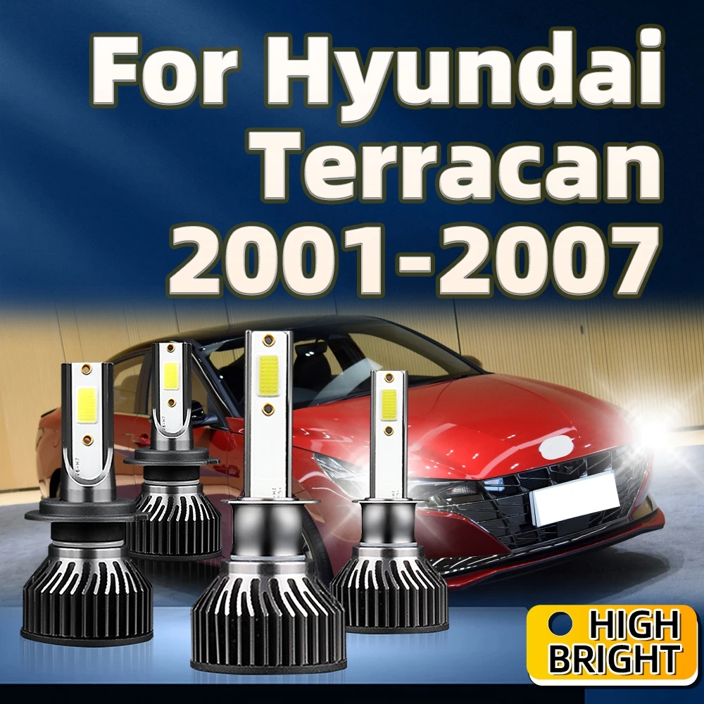 4Pcs 150W Led Lamp 30000LM Car Lights 6000K Headlight For Hyundai Terracan 2001 2002 2003 2004 2005 2006 2007