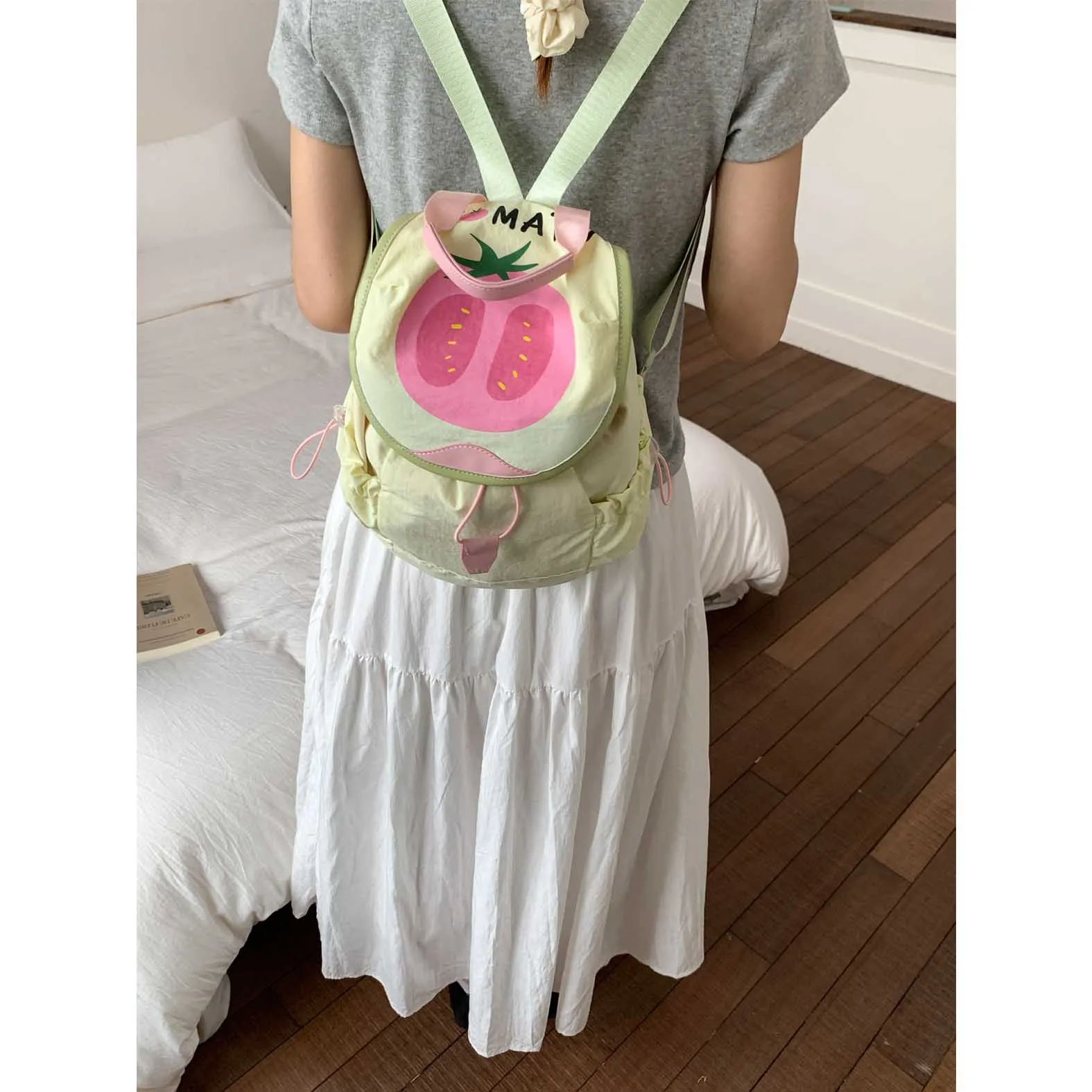 Leisure Sweet Girl Lemon Shopping Small Backpack Shoulder Bag for Women 2025 New Trendy Versatile Cute Small Bag