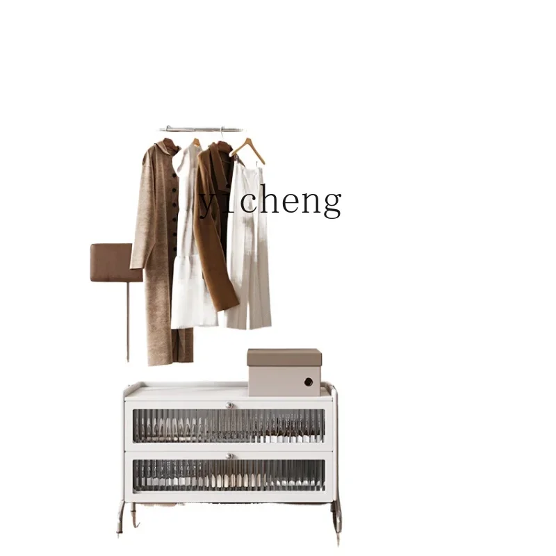 Zf Floor-Type Clothes Tree Shoe Rack Integrated Bedroom Multi-Functional Doorway Hallway Living Room Overnight Hanger