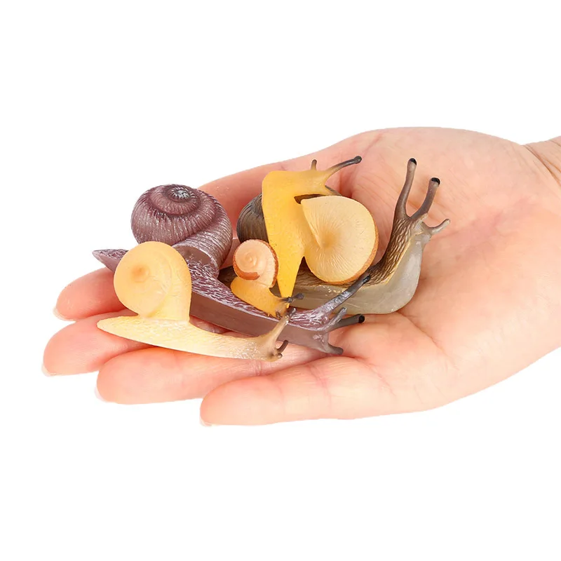 Simulation reptile Animal snail Educational Cognitive Model Micro Ornaments Plastic Decoration Gift for children A0475