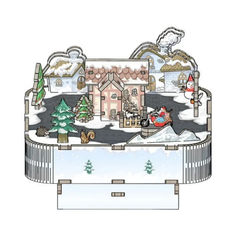 

Деревянная 3D-головоломка, Рождественская музыкальная шкатулка, модель ручной работы, сборка игрушек своими руками, головоломки, строительные наборы для взрослых и детей, подарок