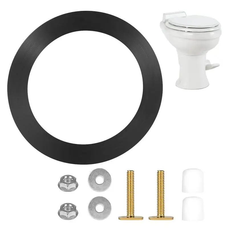 RV Toilet Seal Kit RV Toilet Gasket Combination Replacement Kit RV Toilet Flush Seal And Flange Repair Parts For RV Toilet