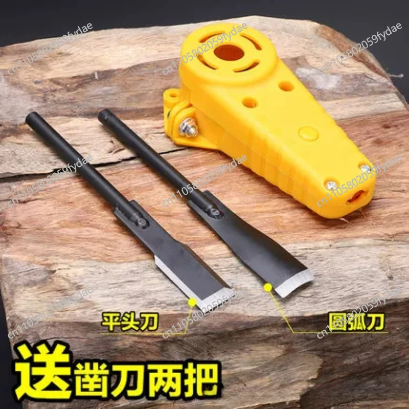 Wood Carving Electric Chisel Changed Angle Grinder Into Power Chisel Woodworking Tool