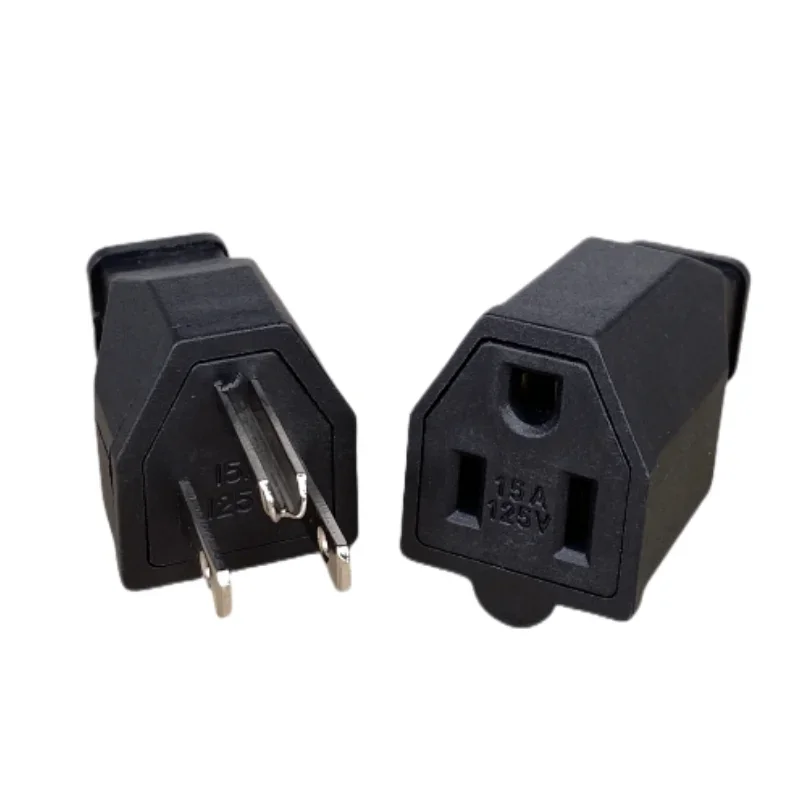 ปลั๊กไฟต่อพ่วงแบบมีสาย ขั้วต่อ 3 ขา แบบอุตสาหกรรม 15A US สำหรับผู้ชาย