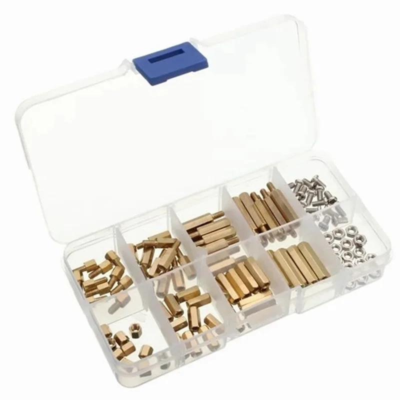 

120PCS M3 Brass Pillar Set Hexagonal Brass Pillar Screw And Stud Set-AT30