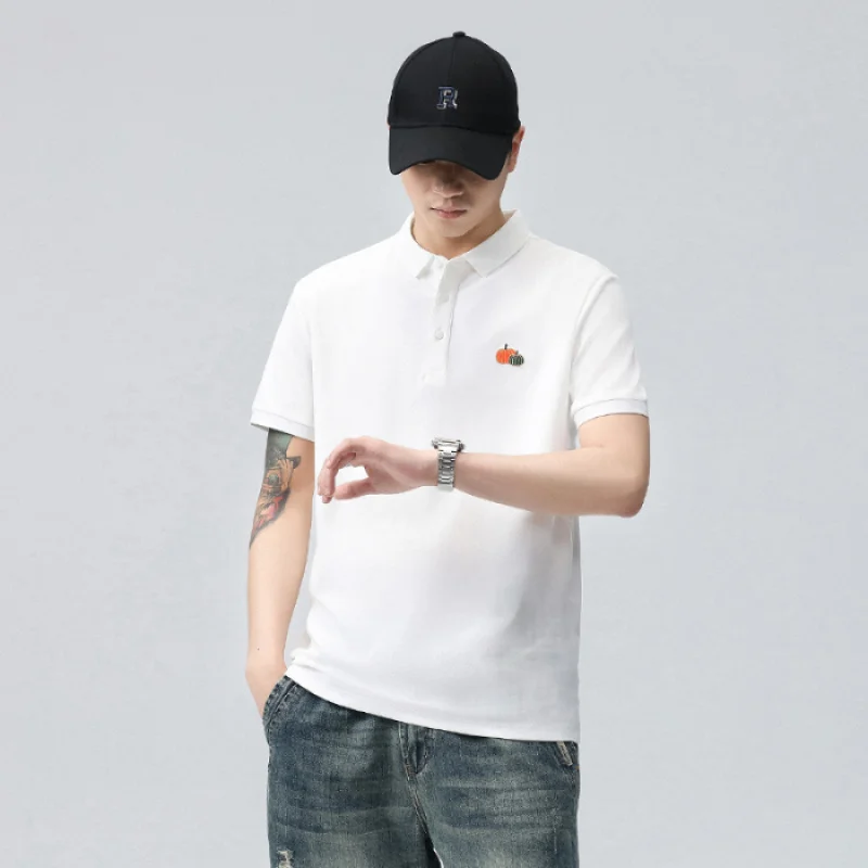 

BG 9837 New men's POLO shirt lapel short-sleeved T-shirt simple loose fashion versatile