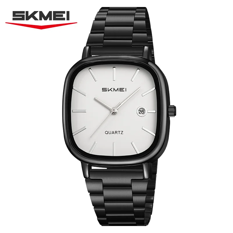 SKMEI 2551 Simple Business Stainless Steel Bar Quartz Watch  display picture 1